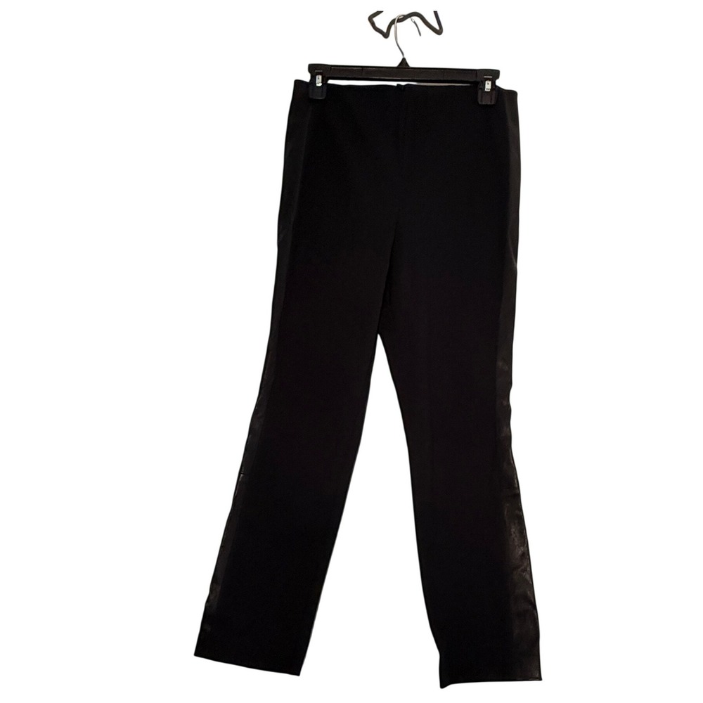 Rag & Bone Black Lamb Leather Side Stripe Tuxedo Pants Size 8